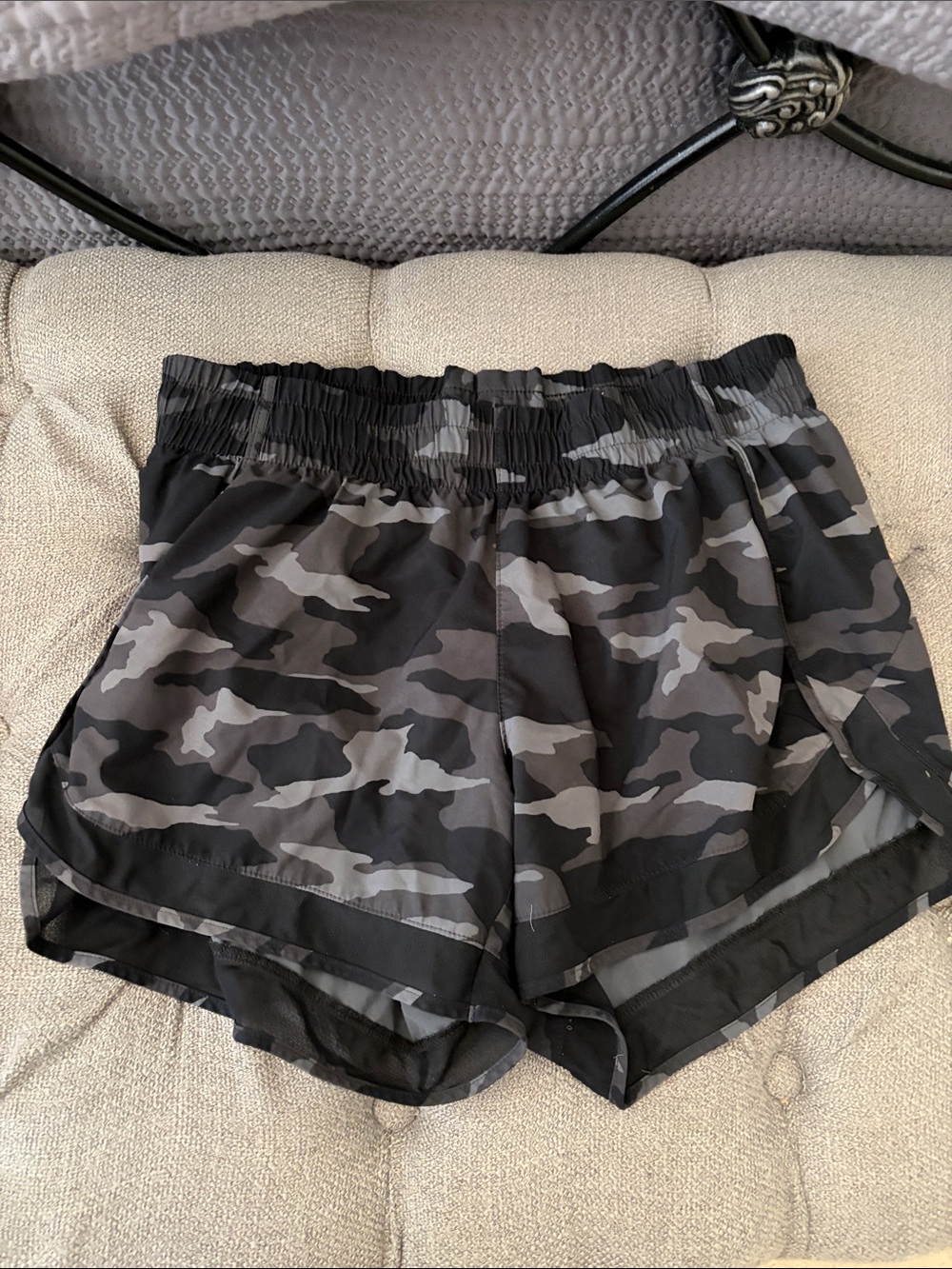 Athleta Women's Black & Gray Camo Athletic Shorts